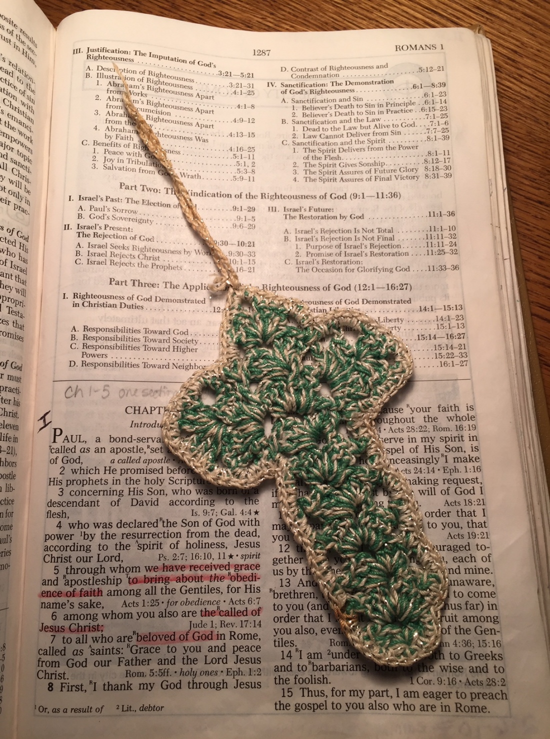 Crocheted Cross made by my grandma 2020-0327